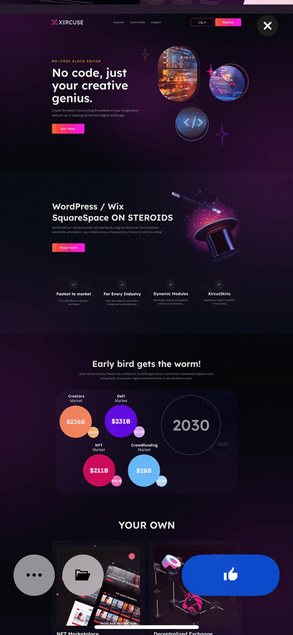 Web3 Platform Landing Page